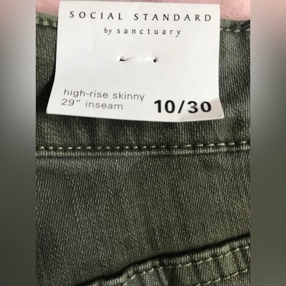 NEW Social Standard by Sanctuary Women Cotton High Rise Camo Skinny Jean Size 10 - Picture 11 of 14
